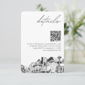 Seattle bruiloft details QR code klein Informatiekaartje (Staand voorkant)