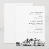 Seattle bruiloft elegante skyline uitnodiging (Voorkant / Achterkant)