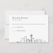Seattle bruiloft | Gestileerde Skyline RSVP (Voorkant)