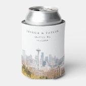 Seattle bruiloft gunst Custom Blikjeskoeler (Blikje Voorkant)