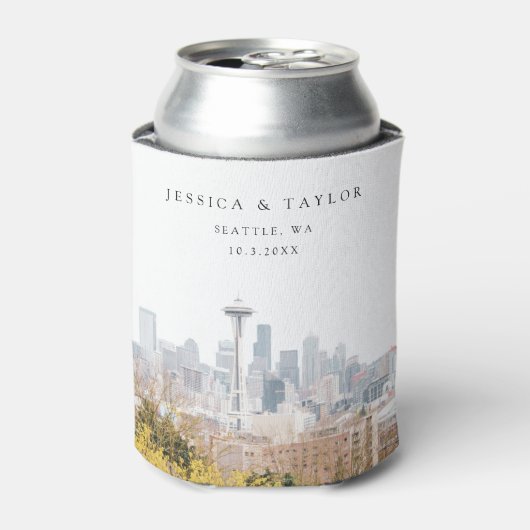 Seattle bruiloft gunst Custom Blikjeskoeler (Blikje Voorkant)