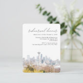 Seattle bruiloft Kerry Park Skyline repetitie Informatiekaartje (Staand voorkant)