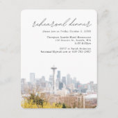 Seattle bruiloft Kerry Park Skyline repetitie Informatiekaartje (Voorkant)