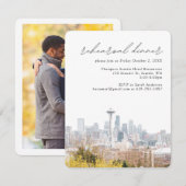 Seattle bruiloft Kerry Park Skyline repetitie Informatiekaartje (Voorkant / Achterkant)