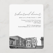 Seattle bruiloft pikes plaats foto repetitie informatiekaartje (Voorkant)