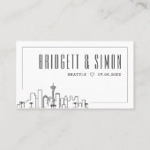 Seattle bruiloft | Plaats kaarten voor en achter Plaatskaartje (Achterkant)