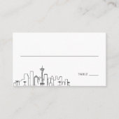 Seattle bruiloft | Plaats kaarten voor en achter Plaatskaartje (Voorkant)