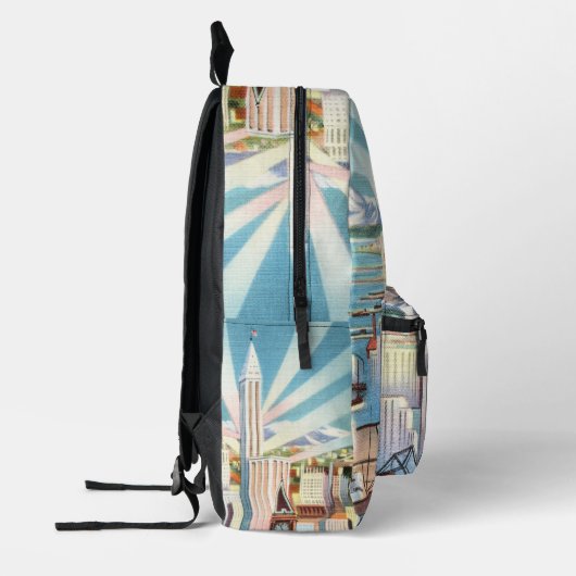  Seattle Chromolithograph Art Bedrukte Rugzak (Links)