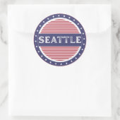 Seattle City Pride Embleem – Amerikaanse identitei Ronde Sticker (Tas)