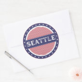 Seattle City Pride Emblem – American Identity Ronde Sticker (Envelop)