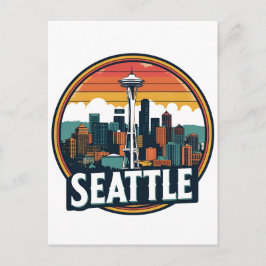 Seattle City Skyline Briefkaart