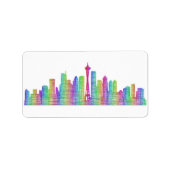 Seattle City skyline Etiket (Voorkant)