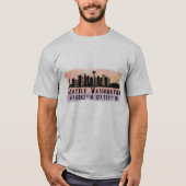 Seattle City Skyline Latitude en Lengtegraad T-shirt (Voorkant)