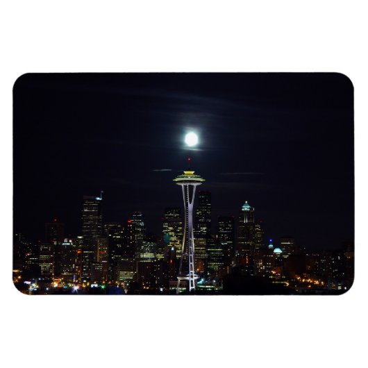 Seattle City Skyline Magnet Magneet (Horizontaal)