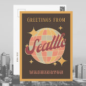 Seattle City Washington Retro  Briefkaart