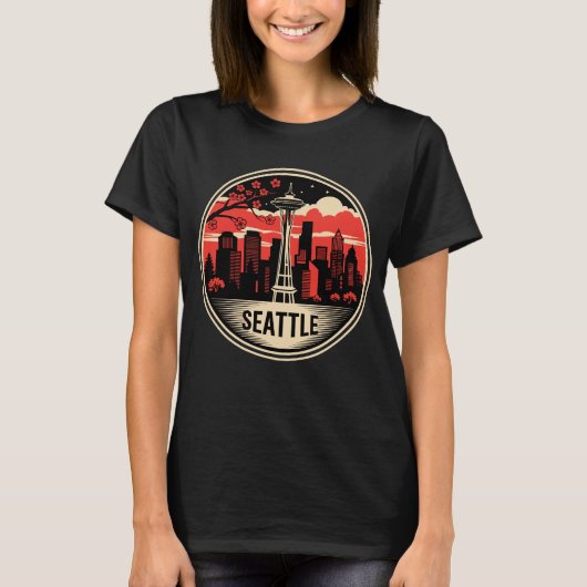 Seattle City Washington USA T-shirt (Voorkant)
