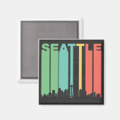 Seattle Cityscape Magneet (Voorkant / Achterkant)