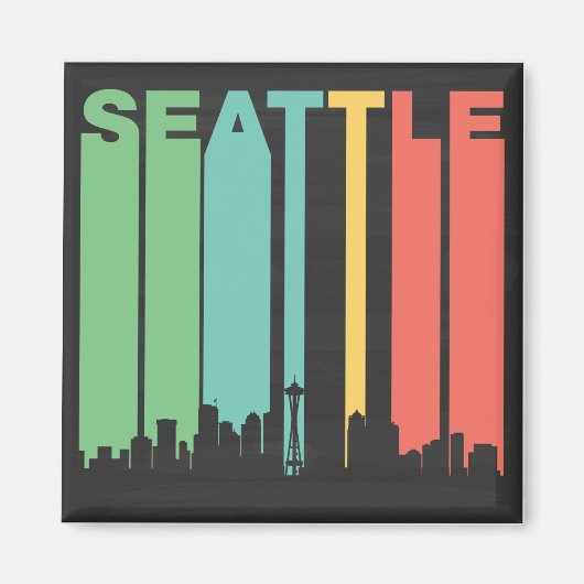 Seattle Cityscape Magneet (Voorkant)