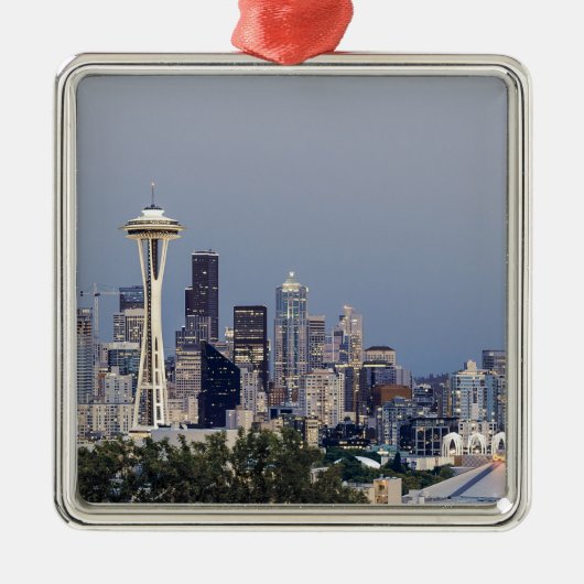 Seattle cityscape metalen ornament (Voorkant)