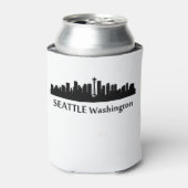 Seattle Cityscape Skyline Blikjeskoeler (Blikje Voorkant)