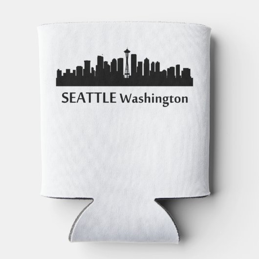 Seattle Cityscape Skyline Blikjeskoeler (Achterkant)