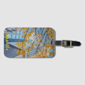 Seattle Cityscape Vibrant Autumn Bagagelabel (Voorkant (horizontaal))