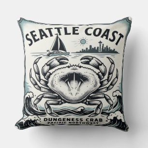 Seattle Coast Dungeness krab Kussen