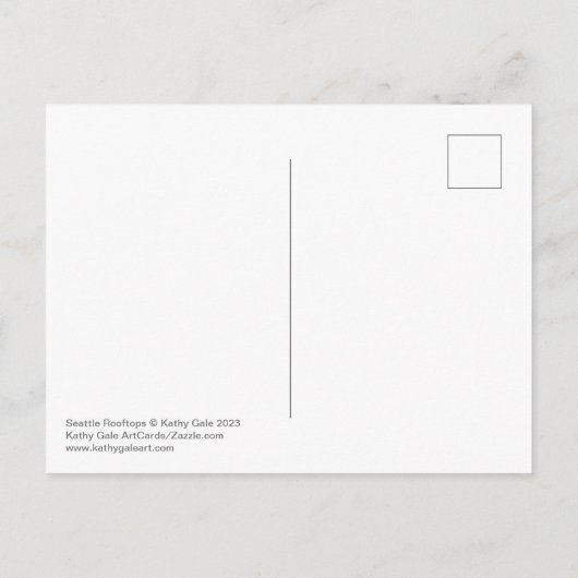 Seattle daken briefkaart (Achterkant)