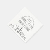 Seattle Deco Skyline | Weddenschap Napkins Servet (Hoek)