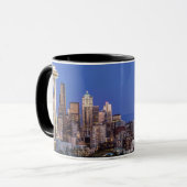 Seattle, Downtown en Mt. Rainier in de schemering Mok (Voorkant links)