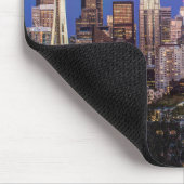 Seattle, Downtown en Mt. Rainier in de schemering Muismat (Hoek)