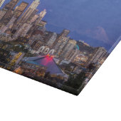 Seattle, Downtown en Mt. Rainier in de schemering Snijplank (Hoek)