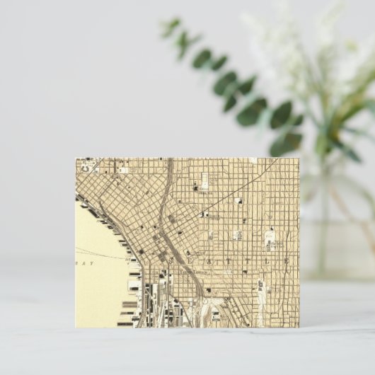 Seattle Downtown  kaart Reizen (Staand voorkant)