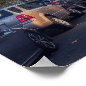 Seattle Downtown Skyline met herfstbomen Poster (Hoek)