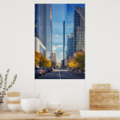 Seattle Downtown Skyline met herfstbomen Poster (Keuken)