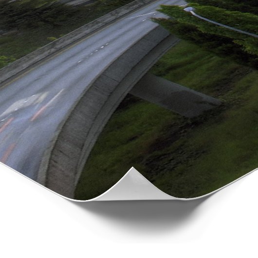 Seattle Downtown Skyline op Sunset Poster (Hoek)