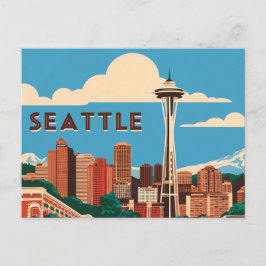  Seattle: Een retro eerbetoon aan de Emerald Ci Briefkaart