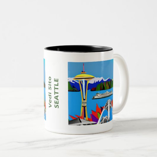 Seattle Emerald City Afbeelding Mok (Voorkant rechts)