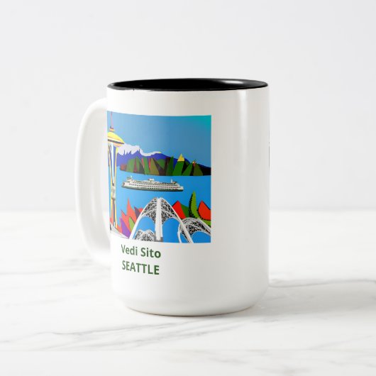 Seattle Emerald City Afbeelding Mok (Voorkant links)