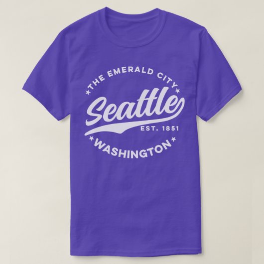  Seattle Emerald City Washington VS T-shirt (Design voorkant)