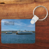 Seattle Ferries en aangepaste naam Sleutelhanger (Voorkant)