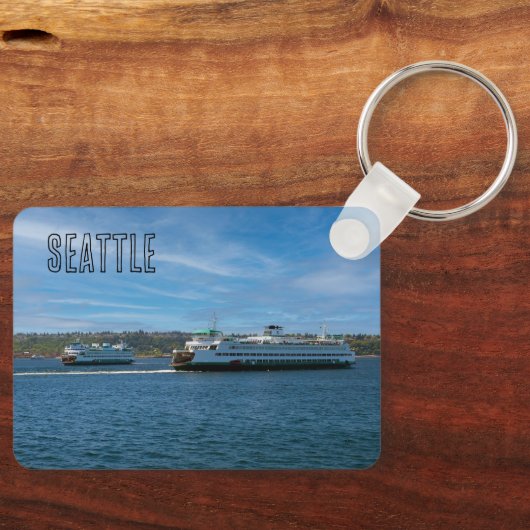 Seattle Ferries en aangepaste naam Sleutelhanger (Voorkant)