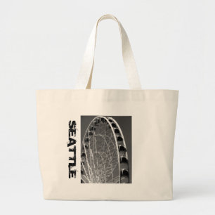 Seattle Ferris Wheel Grote Tote Bag