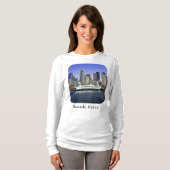 Seattle Ferry Washington State Dames Lange Mouw T-shirt (Voorkant volledig)