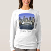 Seattle Ferry Washington State Dames Lange Mouw T-shirt (Voorkant)