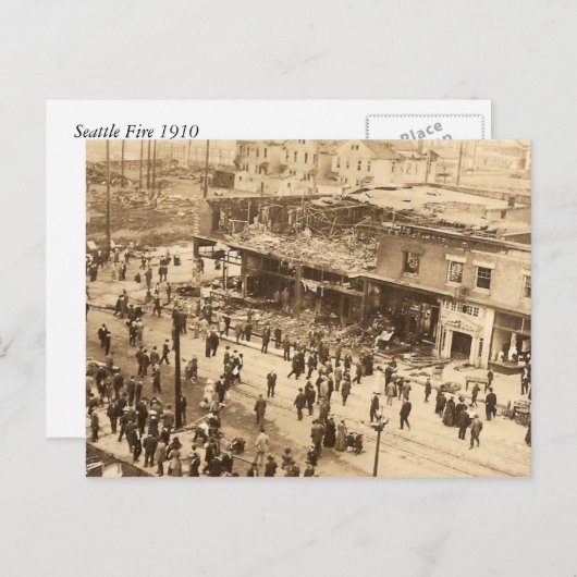 Seattle Fire 1910 Briefkaart (Voorkant / Achterkant)