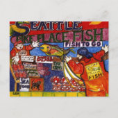 Seattle Fish Market Briefkaart (Voorkant)