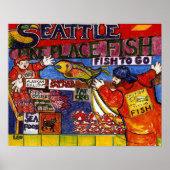 Seattle Fish Market Poster (Voorkant)
