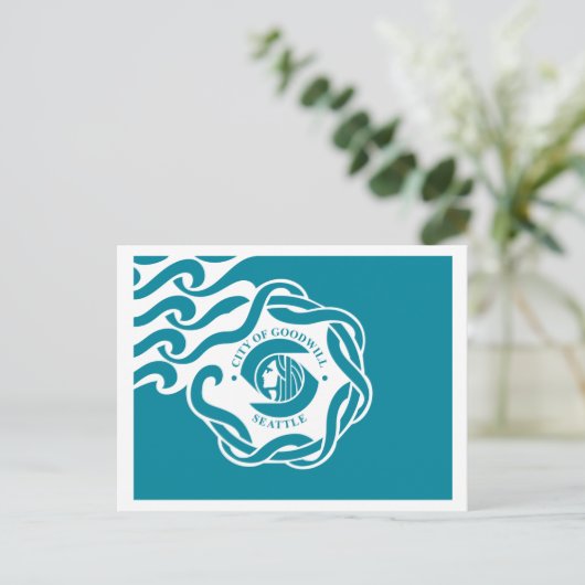 Seattle Flag Briefkaart (Staand voorkant)