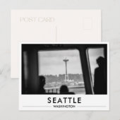 Seattle Foto Space Needle Vanaf Veerboot Briefkaart (Voorkant / Achterkant)